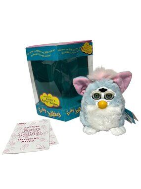 Furby Babies Electronic Interactive Toy Blue & Pink Model 70-940 1999